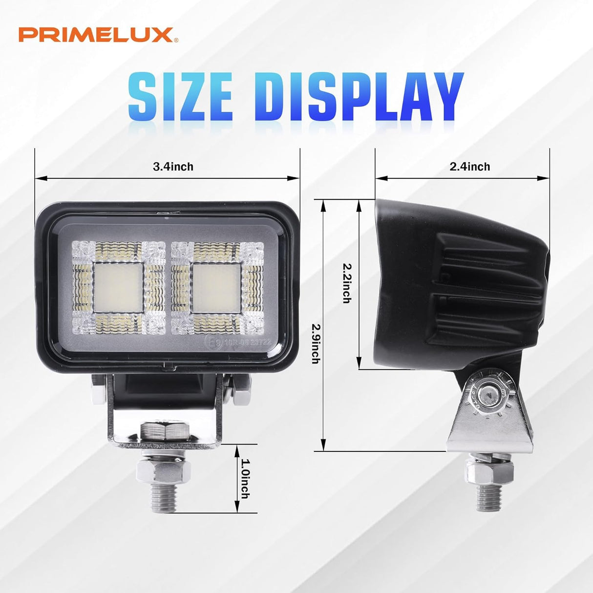 3.4 Inch 2800 Lumen Rectangular LED Work Light - Model PX1140 - 2 Pack