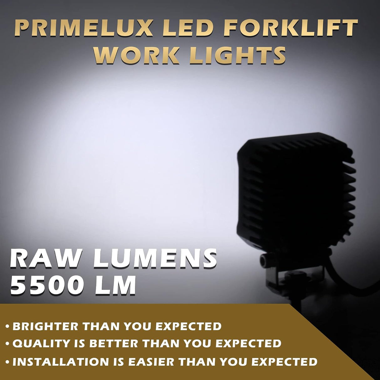 2.8 Inch 2000 Lumen Square LED Work Light - Model PX0724 - 2 Pack