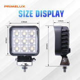 3.9 Inch 4000 Lumen Square LED Work Light - Model PX1954 - 2 Pack