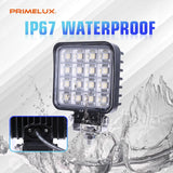 4.3 Inch 6300 Lumen Square LED Work Light - Model PX2096 - 2 Pack