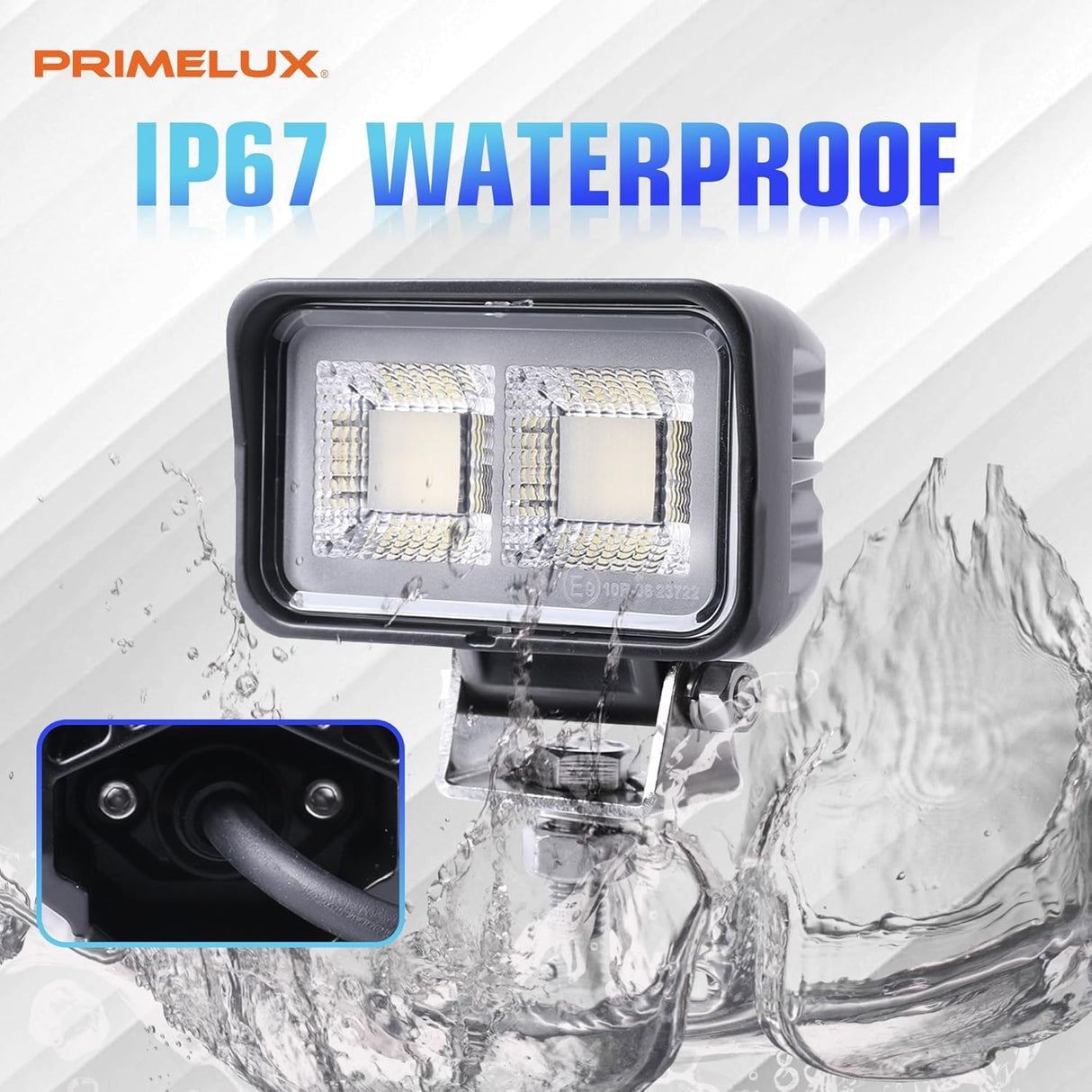 3.4 Inch 2800 Lumen Rectangular LED Work Light - Model PX1140 - 2 Pack