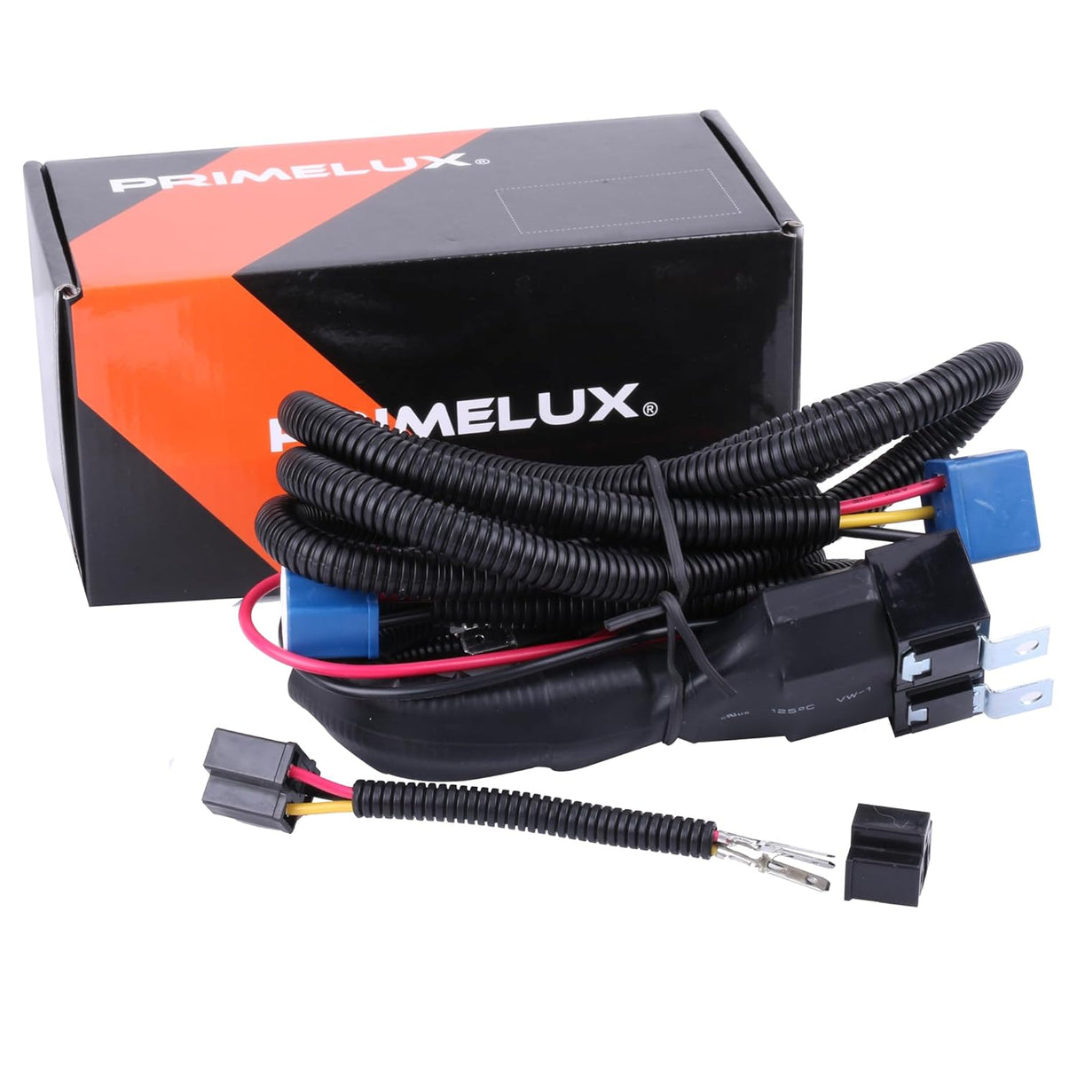 H4 Relay Wiring Harness Kit for H4 LED Headlights Upgrading, Universal Wiring Harness for Positive & Negative Switched Headlights - Model PWH-02H4