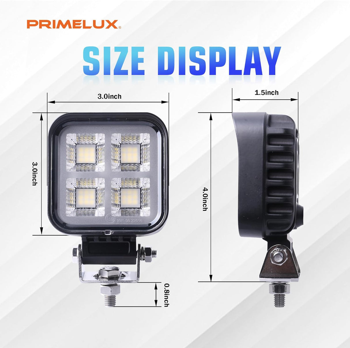 3 Inch 2300 Lumen Square LED Work Light - Model PX1736 - 2 Pack