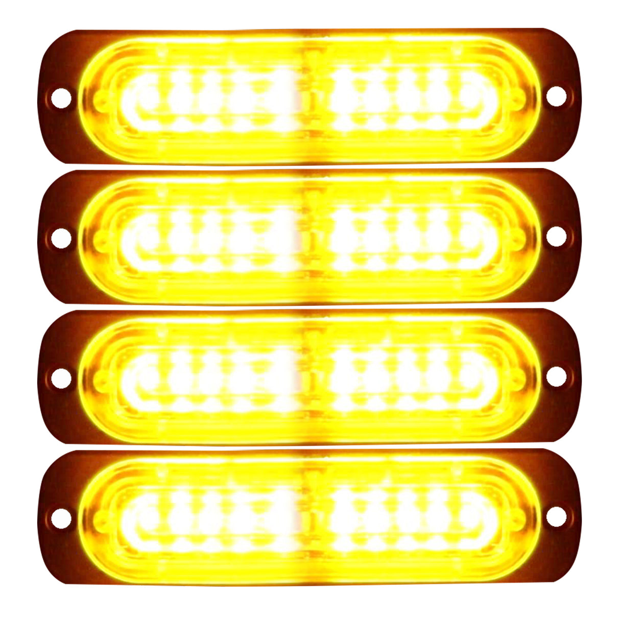 4.4 Inch 10 LED Ultra Slim Strobe Lighthead - Model PW0210 - 4 Pack