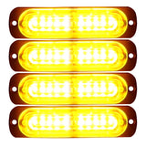 4.4 Inch 10 LED Ultra Slim Strobe Lighthead - Model PW0210 - 4 Pack