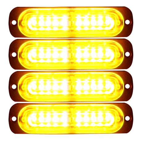 4.4 Inch 10 LED Ultra Slim Strobe Lighthead - Model PW0210 - 4 Pack