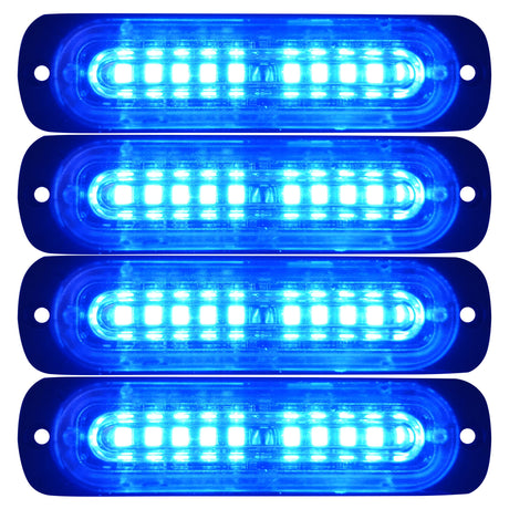 4.4 Inch 10 LED Ultra Slim Strobe Lighthead - Model PW0210 - 4 Pack