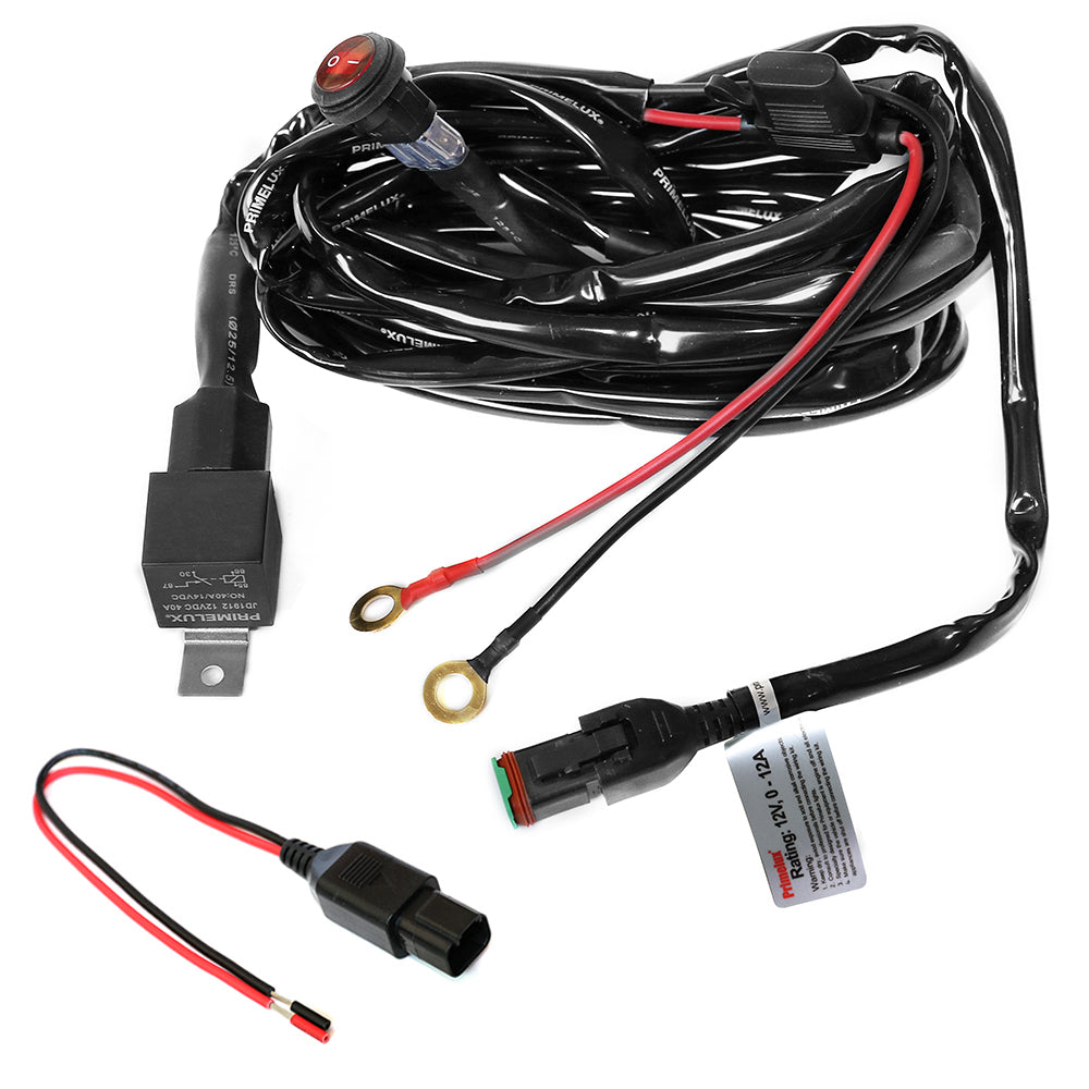 12ft 16 AWG Relay Wiring Harness with On/Off Switch (1-lead) - Model PWH-011601